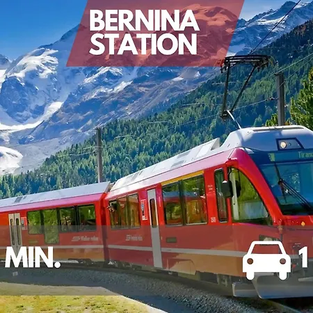 1min From Bernina Express - Mountain View - Ac - Wifi Διαμέρισμα